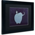 thumbnail image 2 of Carla Martell 'Owl and Elephant' Black Matted Framed Art, 2 of 3