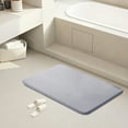 thumbnail image 5 of Harlier Memory Foam Bath Mat Rug 24x16 in, Soft and Absorbent Bathroom Rugs, Non-Slip, Comfortable, Machine Washable Bath Carpet for Bathroom Floor, Tub, Shower and Home Decor, Grey, 5 of 7