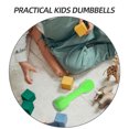 thumbnail image 3 of FONDOTIN 2Pcs Training Dumbbells Green ABS Strength Training Exercise Childhood Development, 3 of 7