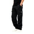 thumbnail image 2 of GSPCLAM Mens Cargo Pants Outdoor Camping Walking Casual Pants Straight Leg, Lightweight, Multi-Pocket Loose Fit Pants Black L, 2 of 5