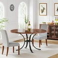 Tribesigns Large Round Wood Dining Table for 46 People, Farmhouse Kitchen Room Table