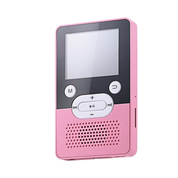 Bearachild Reproductor de MP3 de 3,5 mm, compatible con Bluetooth, recargable, vídeo HiFi, MP4, Radio, libro electrónico, grabación de voz, Electrónica Rosa 16G