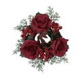 thumbnail image 2 of jicheng Christmas Candle Rings Wreath Inner Diameter 4" for Wedding Holiday Birthday Style B, 2 of 9