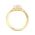 thumbnail image 2 of Sydney - Moissanite Pear Shape Lab Diamond Engagement Ring With Twisted PavÃ© Band, 2 of 4