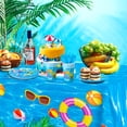 thumbnail image 4 of Summer Pool Party Supplies Tableware,169pcs Pool Birthday Tableware Set - Pool Party Plates and Napkins Sets, Pool Party Cups & Tablecloth etc Summer Pool Tableware for Summer Pool Party Decor, 4 of 7