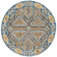 thumbnail image 2 of SAFAVIEH Trace Christopher Abstract Geometric Wool Area Rug, Grey/Beige, 6' x 6' Round, 2 of 9