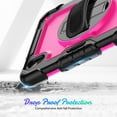 thumbnail image 3 of Dteck Case for for iPad mini (A17 Pro) 8.3 inch 2024/mini 6th Gen,Shockproof Durable Sturdy Protection Case with Screen Protector 360 Rotating Stand Hand/Shoulder Strap Heavy Duty Cover,Rose+Black, 3 of 9