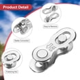 thumbnail image 4 of Uxcell 2pcs Bicycle Missing Link 12 Speed Reusable Steel Bike Chain Link Silver, 4 of 7