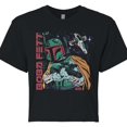 thumbnail image 3 of Star Wars - Boba Fett Illustration - Juniors Cropped Tee, 3 of 5