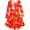 Bright Red, variant on Girls Dress Christmas Santa Xmas Tree Jingle Bell 3