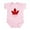 Petal Pink, variant on CafePress - Red Maple Leaf Infant Bodysuit - Baby Light Bodysuit, Size Newborn - 24 Months