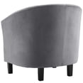 thumbnail image 4 of Tufted Armchair Accent Chair, Set of 2, Velvet, Grey Gray, Modern Contemporary Urban Design, Living Lounge Room Hotel Lobby Hospitality, 4 of 4
