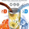 thumbnail image 3 of Sunflower 30oz Tumbler with Carry Handle – Double Wall Stainless Steel Insulated Cup, Flip Straw Lid, Leak-Proof & BPA-Free for Hot and Cold Drinks, Sports Outdoor Workout Christmas Birthday Travel, 3 of 6