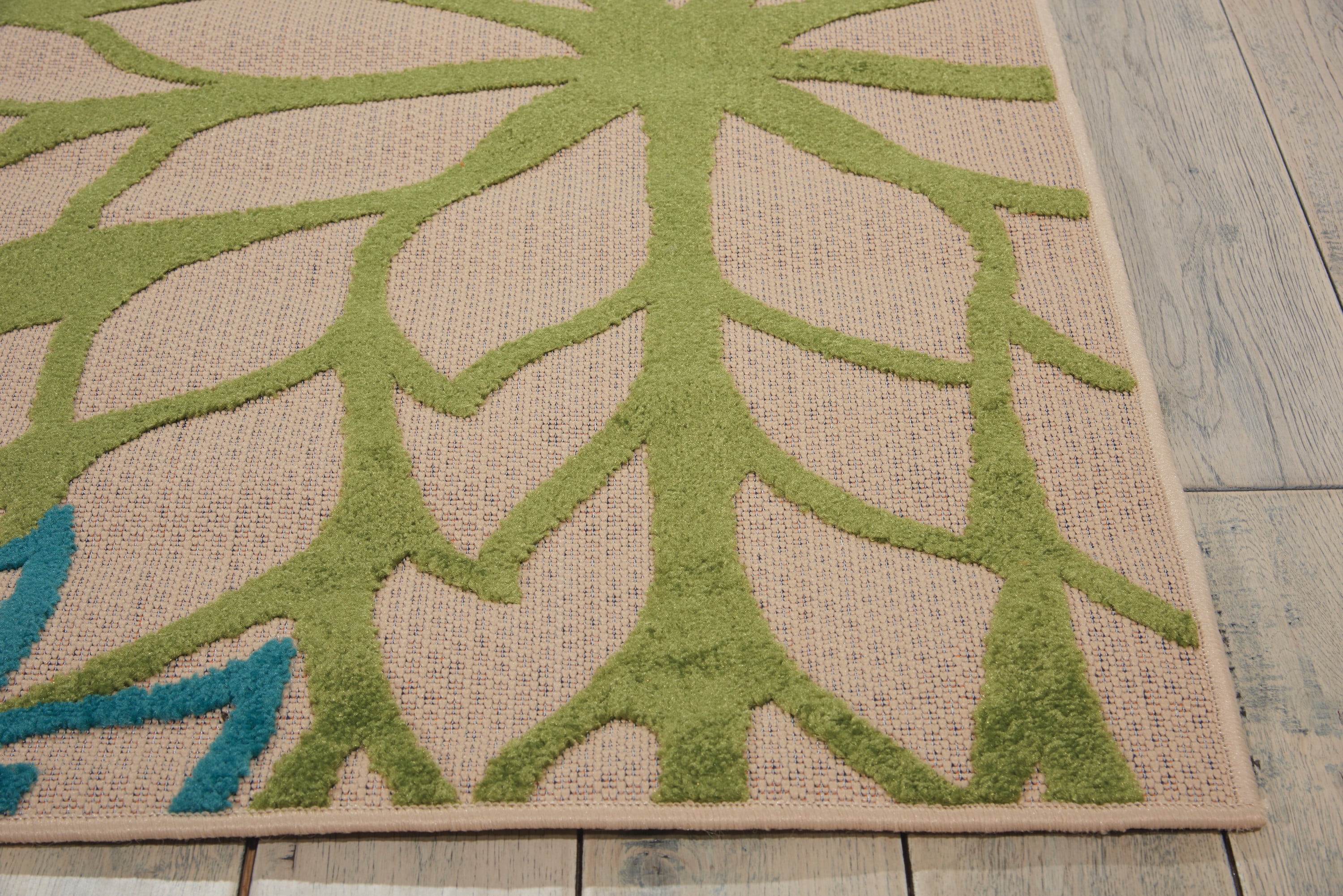 Nourison Tropical Oasis Indoor/Outdoor Modern Floral Multicolor 7'10" x 10'6" Area Rug, (8' x 11')