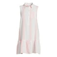 thumbnail image 2 of Time and Tru Women's and Women's Plus Sleeveless Shirt Dress, Sizes XS-4X, 2 of 2