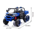 thumbnail image 2 of Ambifirner 2 Wider Seater Ride On Car for Kids, 24v Electric Power Ride On UTV Toy with Remote Control, 4 Wheels Shock Absorption, Soft Start, Bluetooth, Music, 2 Speed - Blue, 2 of 8