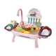 thumbnail image 1 of Jugar fregadero de juguete cocina fregadero de juguete casa con accesorios de cocina de grifo, para niños para niños niños de 3 a 5 años Rosa, 1 of 9