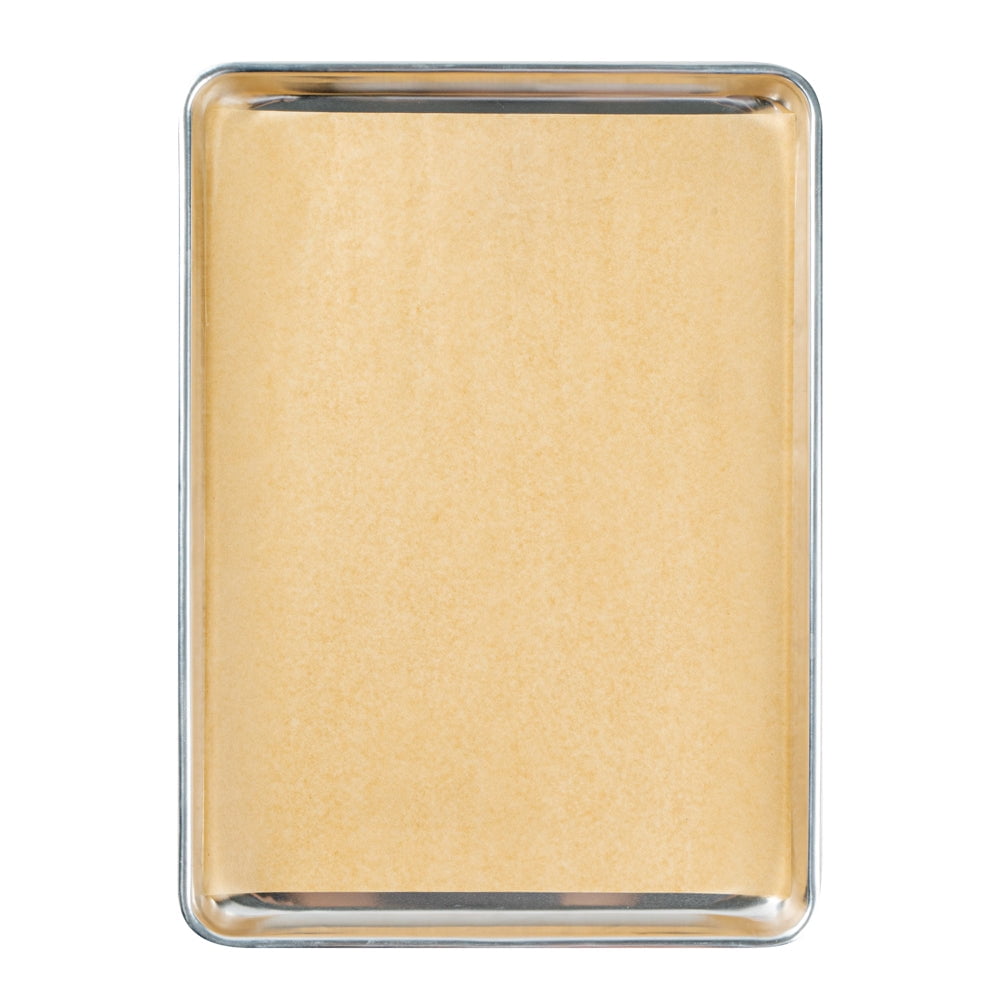 Pastry Tek Unbleached Parchment Paper Half Size Sheet Pan Liner - Silicone Coated - 12" x 16" - 1000 count box