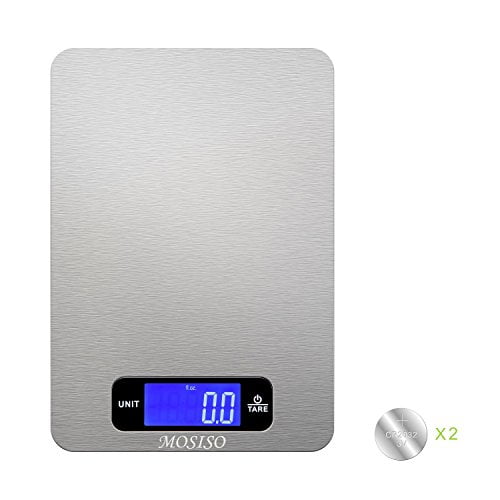 Kitchen Scales, Digital, Glass / Plastic, CR 2032 Battery