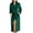Green, variant on Womens Long Fluffy Bathrobes Comfy Flannel Plush Lapel Kimono Robes Soft Winter Warm Spa Robe with Pockets