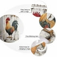 thumbnail image 5 of Small Stall Shower Curtain 48x72 Inch Narrow Half Size Vintage Rooster Bath Curtains Bathroom Decor Retro Animals Watercolor Waterproof Fabric Shower Curtain Set with Hooks 48 Inch, 5 of 6