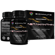 BioImmune Triple Strength AstaQuil™ Astaxanthin 12mg Enhanced Absorption, 60 Softgels w/ Organic Coconut Oil. Powerful Antioxidant for Eye, Joint & Heart Health.