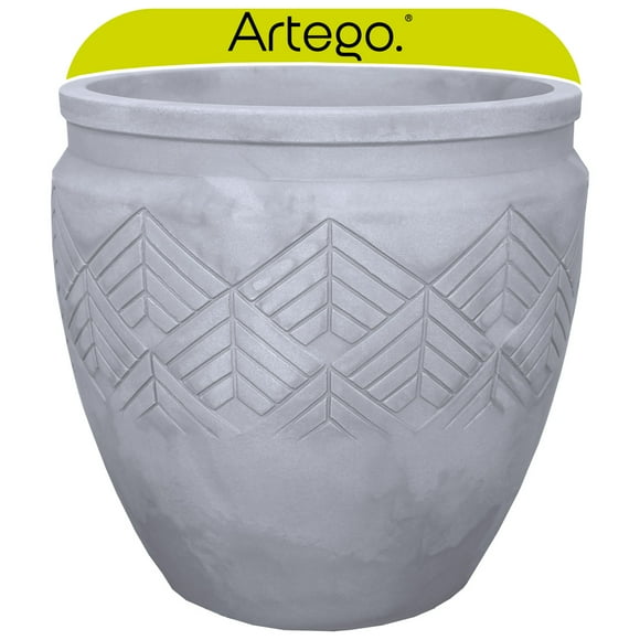 Maceta moderna para exteriores grande 52.5cm de alto TRIBE de Polietileno ultra ligera Artego Japi