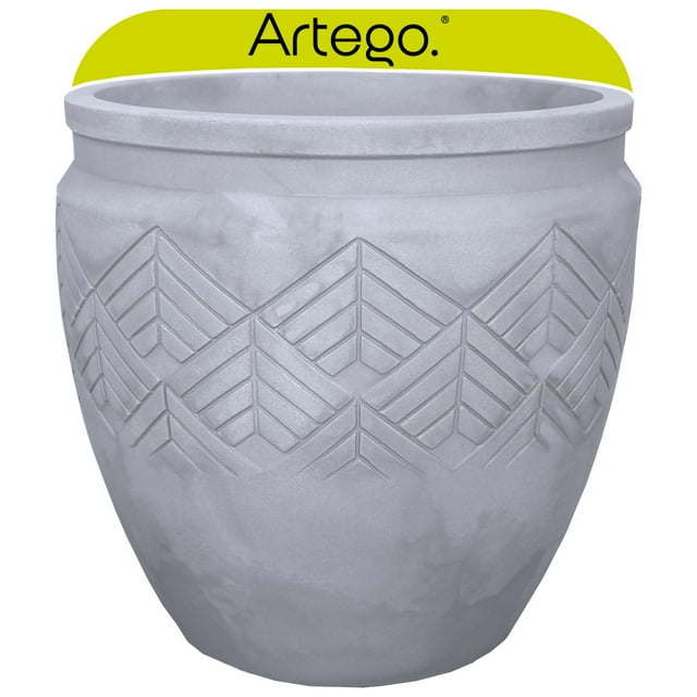 Maceta moderna para exteriores grande 52.5cm de alto TRIBE de Polietileno ultra ligera Artego Japi