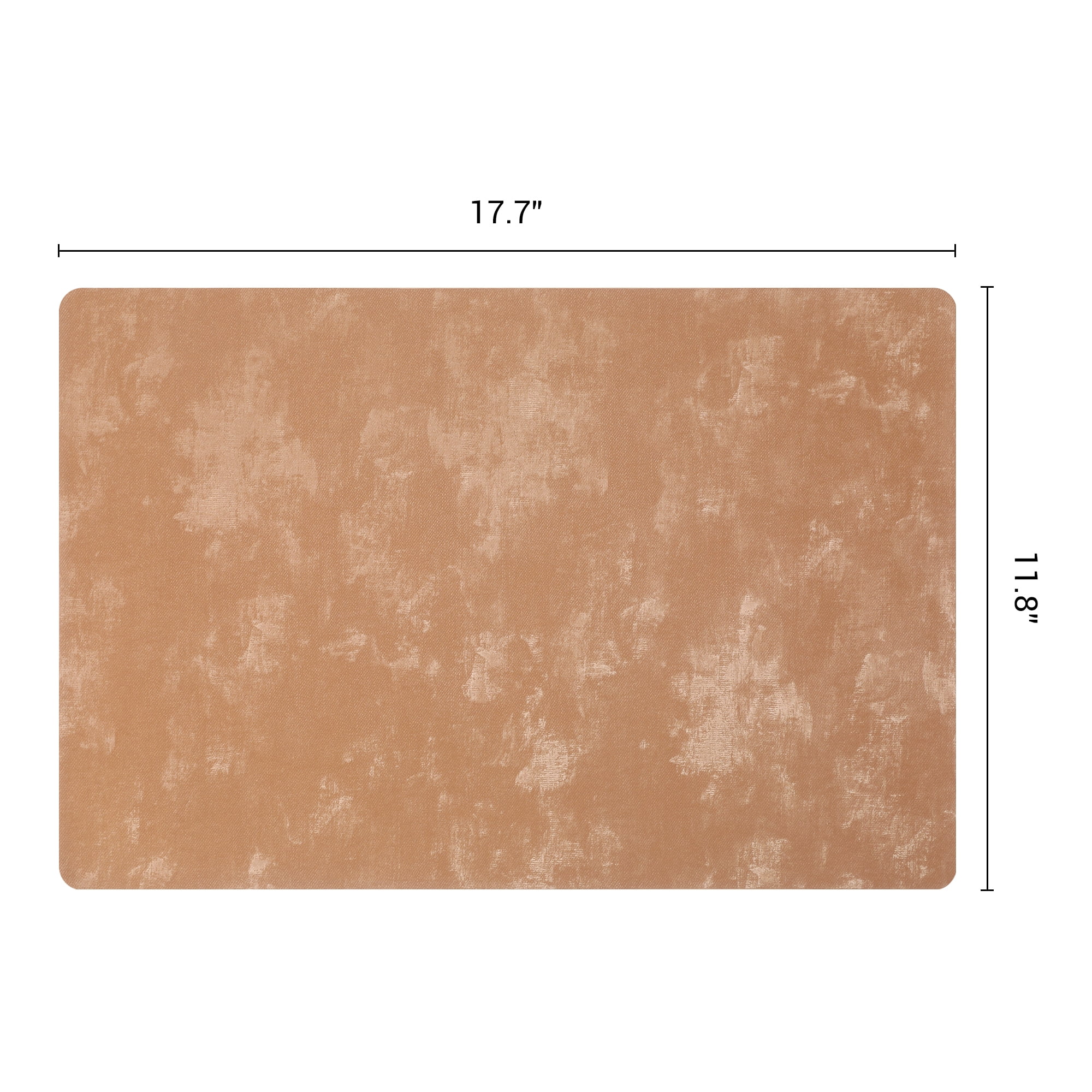 Unique Bargains Waterproof Placemats 4pcs Coffee 17.7"x11.8"