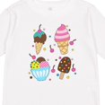 thumbnail image 4 of Inktastic Ice Cream with Patterns Boys or Girls Long Sleeve Toddler T-Shirt, 4 of 5