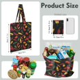 thumbnail image 2 of Sac Fourre-Tout en Toile Piments Mignon Motif Légumes Rouges Épicés Illustration Peinture Esthétique Kawaii Dessin Animé Réutilisable Écologique Léger Pliable, 2 of 6