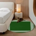 thumbnail image 3 of Green Greek Key Large Area Rugs for Bedroom Living Room, Soft Non Slip Carpet Bedside Rug, Geometric Greece Ancient Farmhouse Geo Round Floor Cover Kitchen Accent Rug 3.3' for Dining Room/Office, 3 of 9