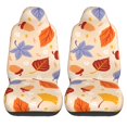 thumbnail image 2 of XMXT 2Pcs Car Seat Cover Decor Protector, Autumn Nut Leaves Front Seat Covers for Cars SUVs, Universal Fit, 2 of 9