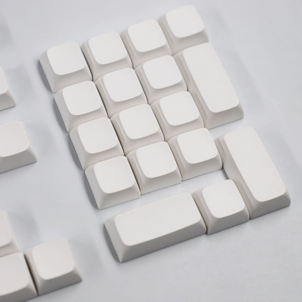 Tizuqe Minimalistic White Mechanical Keyboard Keycaps Blank Keycaps for 108 104 100 980