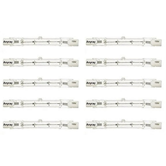 (10) Bulbs 200 Watt J Type DE T3 78 mm 200W 120 Volt 200Watts Clear Halogen Lights Anyray brand