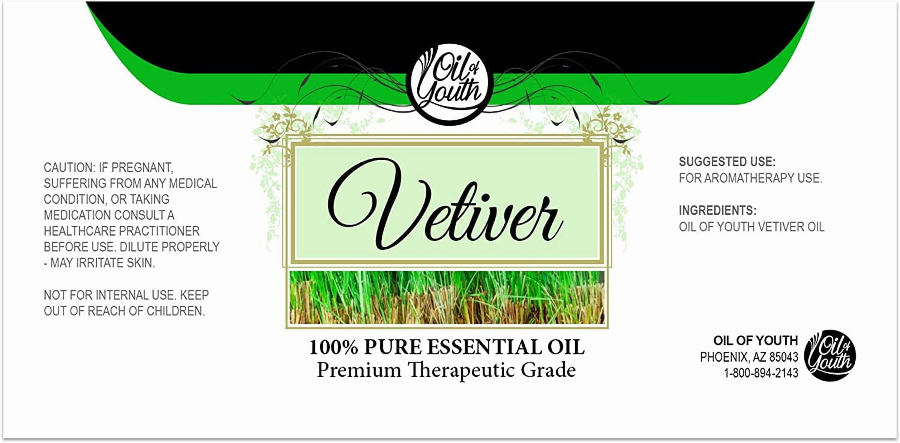 Oil of Youth Essential Oils 16oz - Vetiver Essential Oil - 16 Fluid Ounces