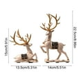 thumbnail image 2 of 2pcs Festive Resin Deer Christmas Decorations - Luxurious Home Accents for Living Room, TV & Wine Cabinets, High-End Art Ornaments, Enhances Holiday & Daily Decor Vibe, A, 2 of 6