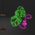 thumbnail image 2 of Handmadetneonsign Custom Monstera Leaf Lady Neon Light, Monstera Leaves Woman Led Light, Leaf Girl, 2 of 5