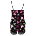 thumbnail image 5 of Xmyrz Valentine's Day Cute Pajama Sets For Women Tank Top Home Wear Lace Outfit Sets Leisure Sleeveless Trendy Sleepwear Heart Slim Fit Shorts Set Elastic Waist Pj's, 5 of 5