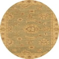 thumbnail image 1 of Ahgly Company Indoor Round Abstract Orange Oriental Area Rugs, 3' Round, 1 of 6
