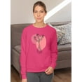 thumbnail image 2 of Flowers And Leaves Vase Lineart Sweatshirt Women -Image by Shutterstock, Female Large, 2 of 4