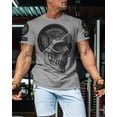 thumbnail image 3 of Gymish SkullPlate Workout T-Shirt for Men, Skull Weight Plate Gym Shirt, Funny Gym Tee, Men's Workout Shirt, Lifting T-Shirt, Powerlifting & Bodybuilding Tee, 3 of 5