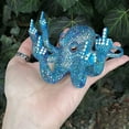 thumbnail image 1 of Decoración de adornos de acuario de pulpo, vida marina artificial azul, dedos brillantes que mejoran el atractivo visual, adecuado para varias peceras, 1 of 5