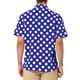 thumbnail image 3 of Camisa de verano de puntos para hombres INSPIRE CHIC, de botones, de manga corta, patrón, M, azul oscuro, 3 of 7