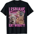 thumbnail image 1 of Lesbians Eat What?! Funny Cat Gay Pride LGBTQ - Camiseta de palabras, 1 of 2