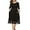 Black, variant on Women's Elegant Floral Lace Plus Size Midi Dress with Scoop Neck for Cocktail Party Guest Wedding Formal Occasions