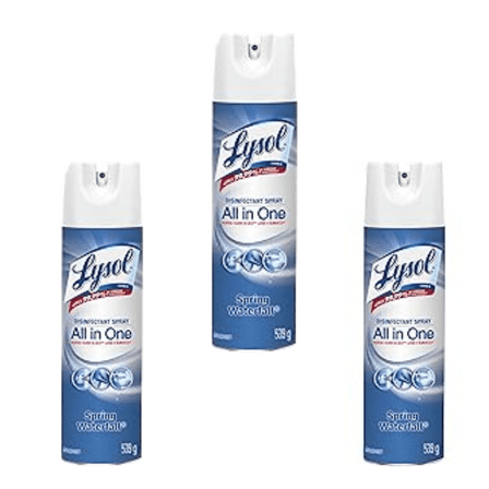 3 pack bottles  Lysol Disinfectant Spray All in One Spring Waterfall (12.5oz X 3)