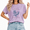 1-purple, variant on Cozymy Women s Funny Raccoon Graphic Tee Washed Sassy Animal Quote Top Retro Dancing Raccoon Shirt