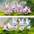 thumbnail image 2 of 8 Pcs Mini Rabbits Miniature Ornament Kits for Moss Outdoor Micro Landscape DIY Fairy Garden House Terrarium Kit Plant Decoration(4 Pcs Pink Rabbits + 4 Pcs White Rabbits), 2 of 9