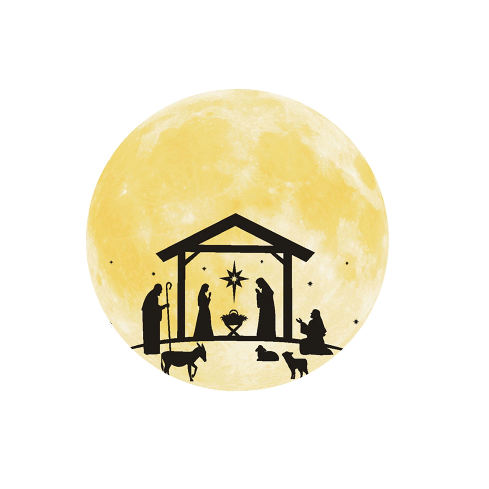 Baocc christmas decorations Christmas Wall Decals Removable Glow In The Dark Moon Wall Sticker